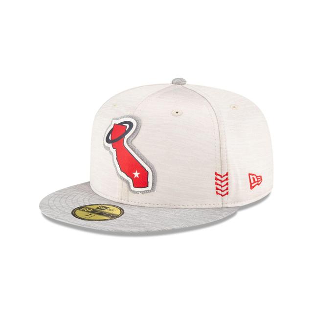 Los Angeles Angels 2024 Clubhouse Stone 59FIFTY Fitted Hat Male Product Image