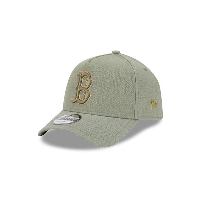 Boston Red Sox Logo Essentials Olive 9FORTY A-Frame Snapback Hat Male Product Image