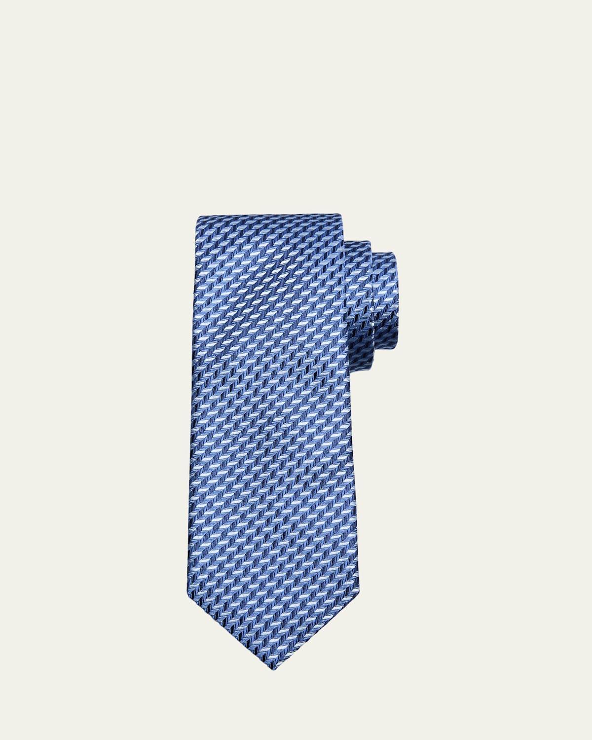 Mens Chevron Silk Tie Product Image