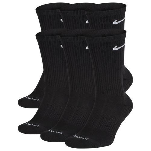 Nike Mens Nike 6 Pack Everyday Plus Cushioned Socks - Mens Black/White Product Image