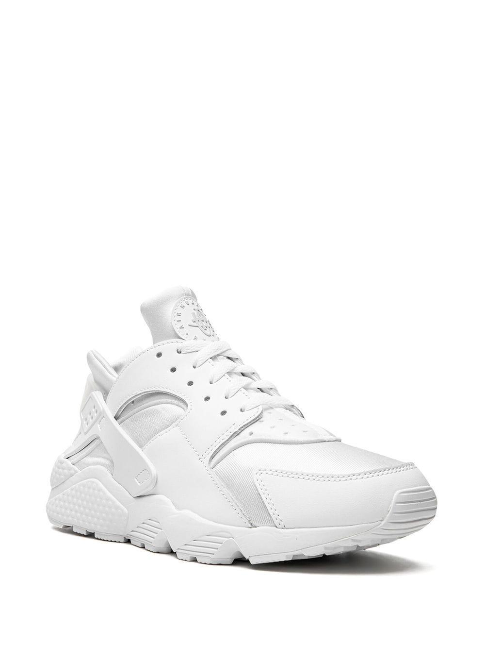 Men's Air Huarache Casual Sneakers From Finish Line In White/pure Platinum/white Product Image