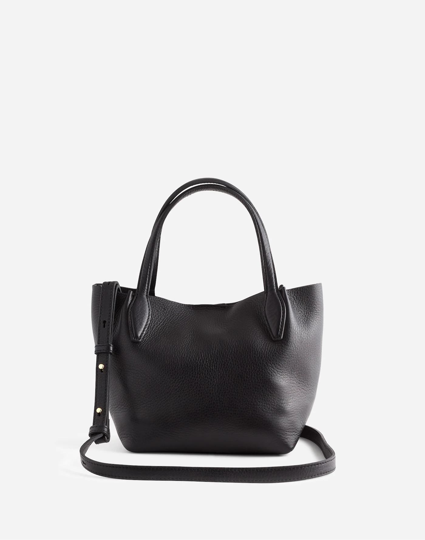 The Mini Shopper Tote in Soft Grain Pebbled Leather Product Image