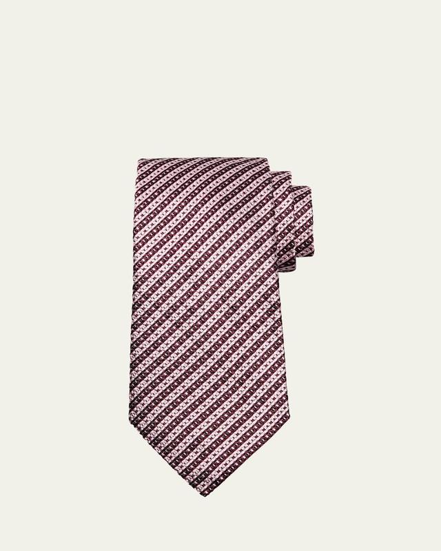 Mens Silk Jacquard Stripe Tie Product Image