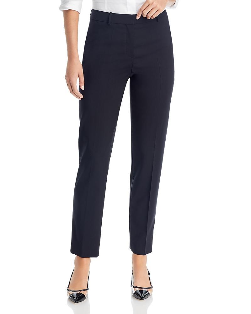 Womens Cropped Regular-Fit Trousers In Wool Product Image