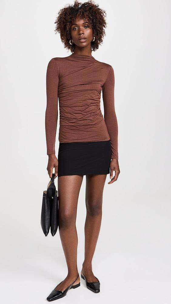 Enza Costa Long Sleeve Twist Top | Shopbop Product Image