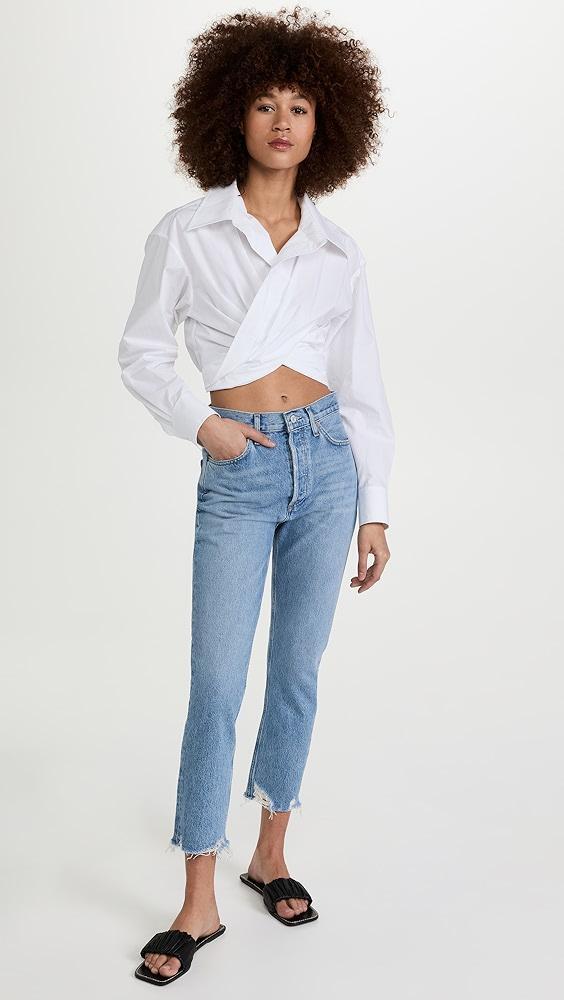 AGOLDE Riley High Rise Straight Crop Jeans | Shopbop Product Image