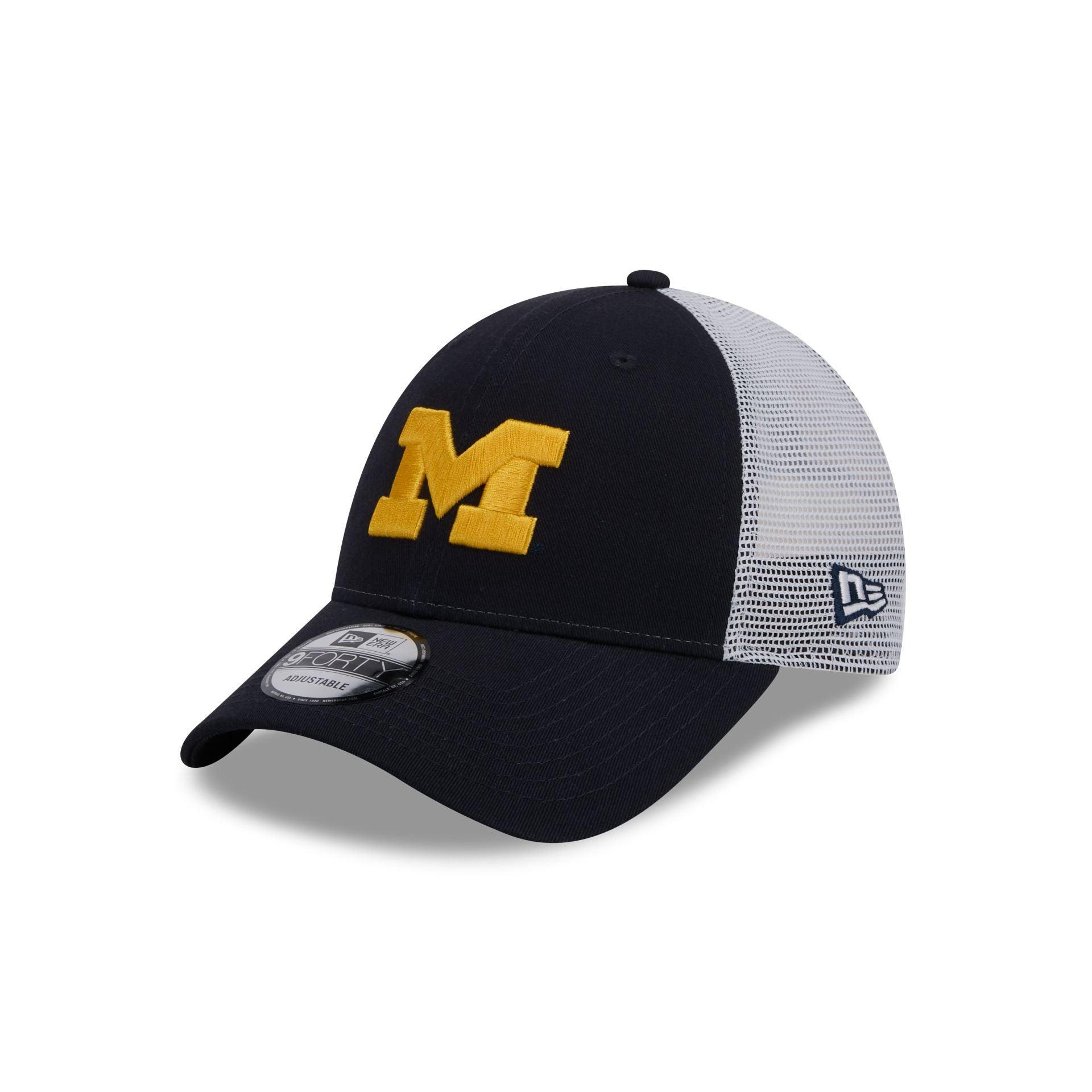 Michigan Wolverines Blue 9FORTY Trucker Hat Male Product Image