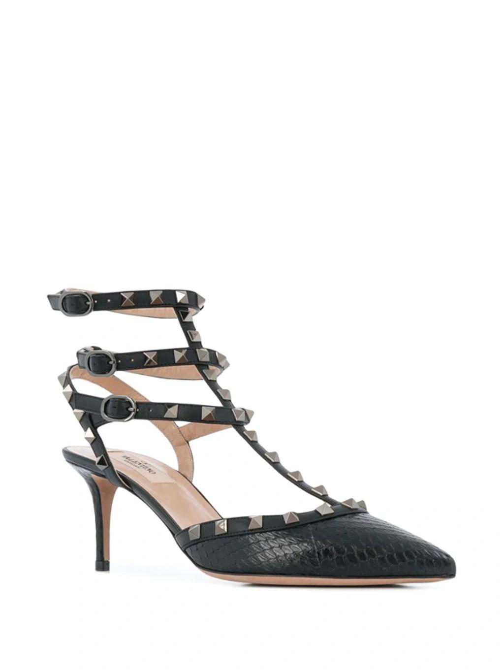 VALENTINO GARAVANI Rockstud Caged 65mm Pumps In Black Product Image