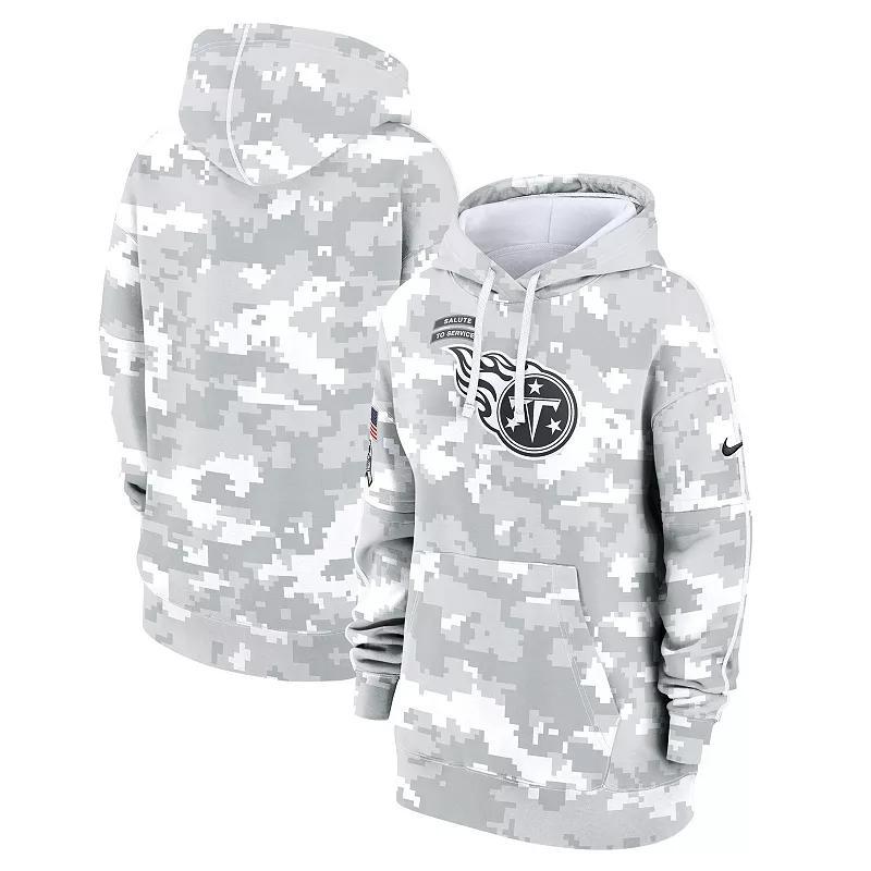 Womens Nike Arctic Camo Tennessee Titans 2024 Salute To Service Club Fleece Pullover Hoodie Product Image