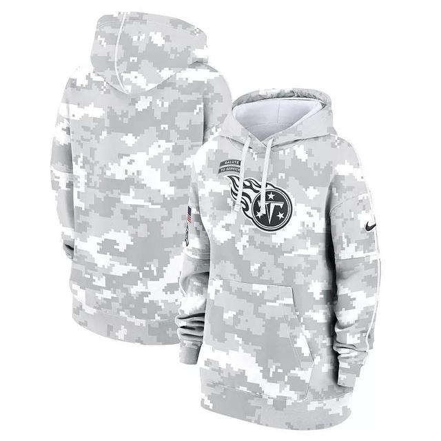 Womens Nike Arctic Camo Tennessee Titans 2024 Salute To Service Club Fleece Pullover Hoodie Product Image