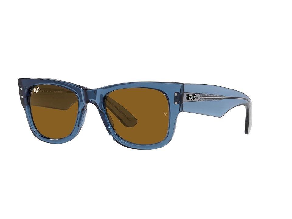 DOLCE & GABBANA Dolce And Gabbana Dark Grey Rectangular Ladies Sunglasses Dg6187 309487 53 In Blue Product Image