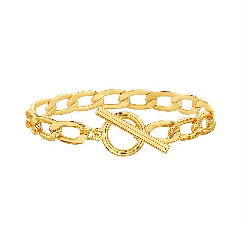 Paige Harper 14k Gold Plated Curb Chain Bracelet, Womens Multicolor Product Image