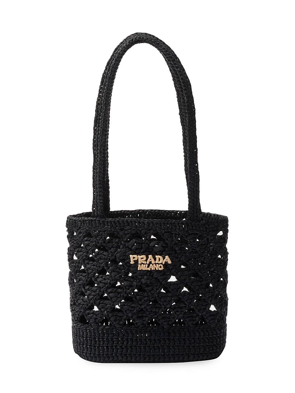 Womens Small Woven Fabric Crochet Shoulder Bag Product Image