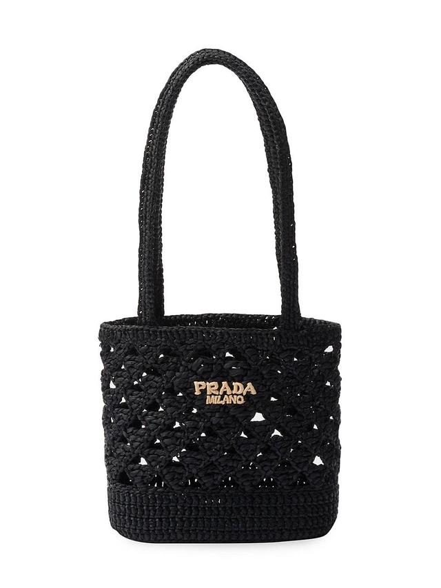 Womens Woven Fabric Crochet Shoulder Bag Product Image