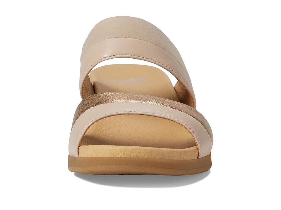 Dansko Theresa Mixed Leather Block Heel Slides Product Image