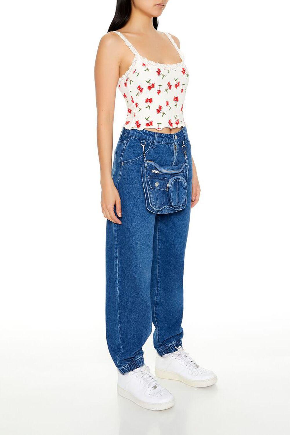 Denim Joggers & Pouch Set | Forever 21 Product Image