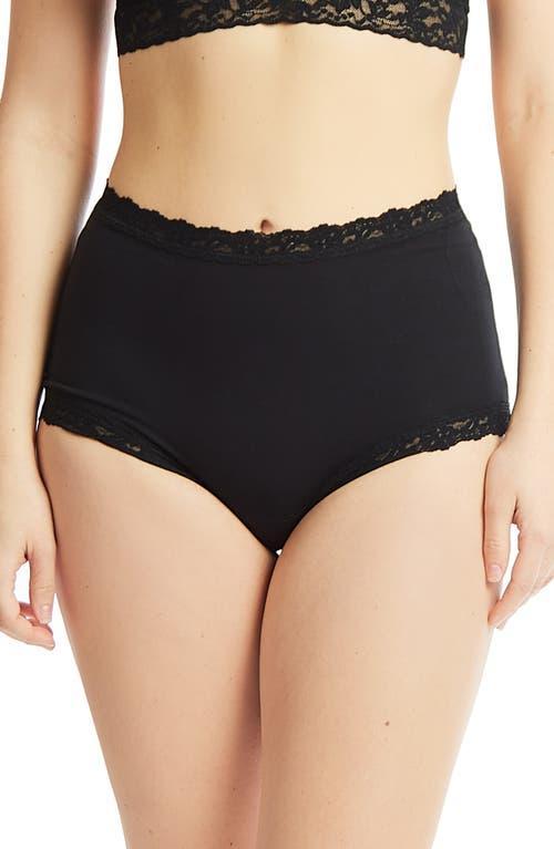 High-Rise Lace-Trim Boyshorts Product Image