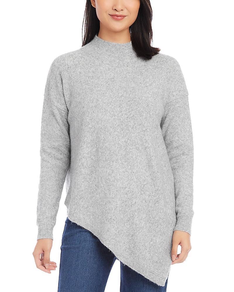 Karen Kane Asymmetric Hem Mock Neck Sweater Product Image