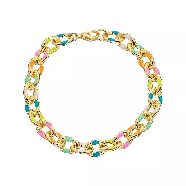 Juvell 18K Gold Plated Multi-Color Accent Bracelet, Womens, Two Tone Product Image