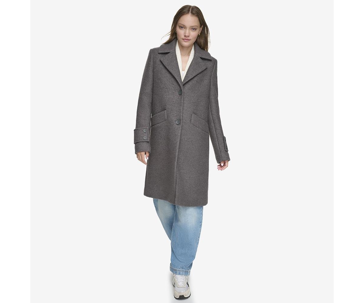 Regine Sb Womens Soft Wool Boucle Coat With Back Vent Product Image