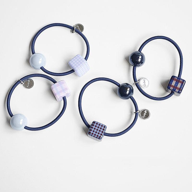 Cube Bead Hair Tie Set Product Image