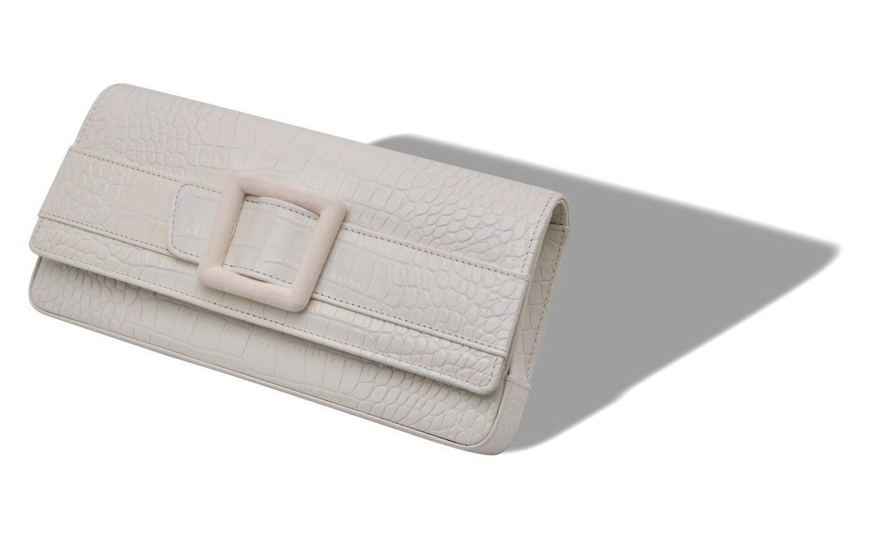 MAYGOT Light Cream Calf Leather Buckle Clutch product image