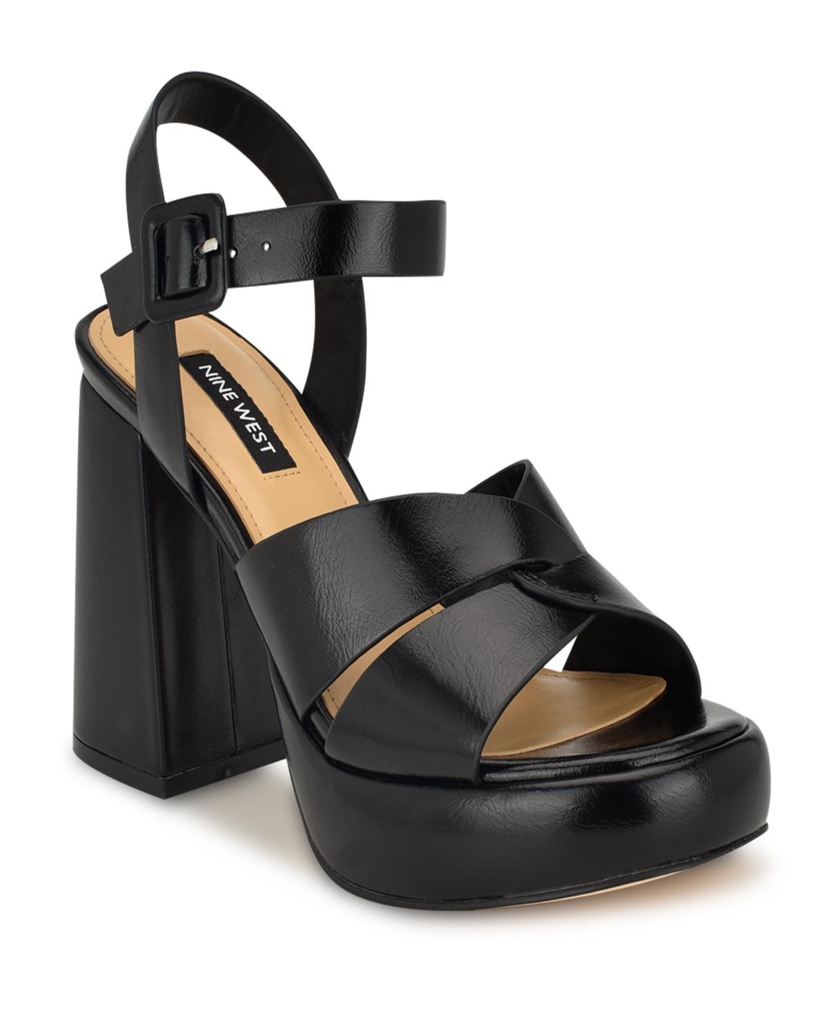 Nine West Womens Jalissa Block Heel Open Toe Dress Sandals Product Image