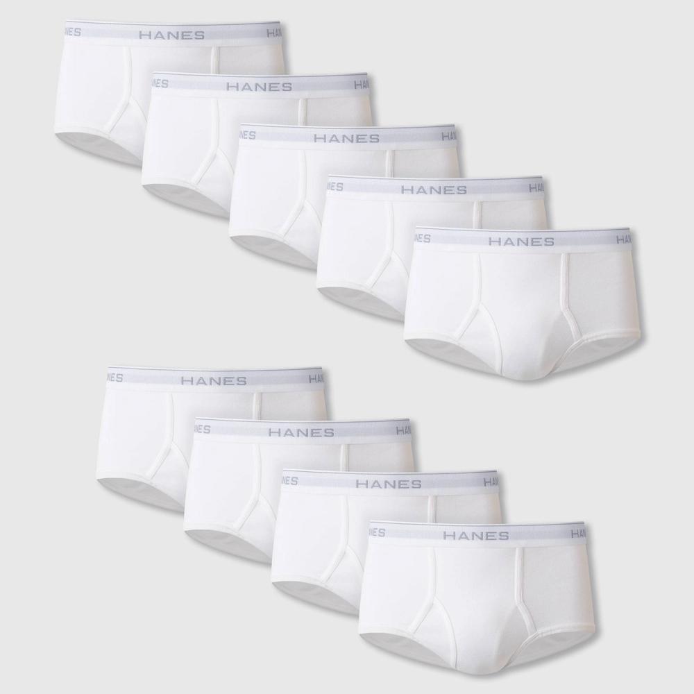 Hanes Men's 9pk Briefs - White L Product Image