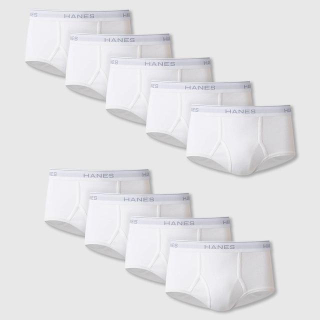 Hanes Mens White Cotton Brief Underwear, 9-Pack S Product Image