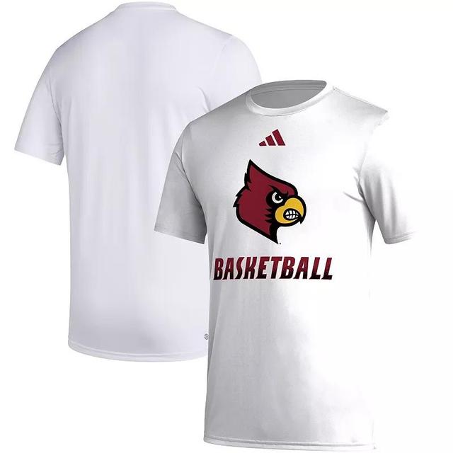 Mens adidas Louisville Cardinals Fadeaway Basketball Pregame T-Shirt Product Image