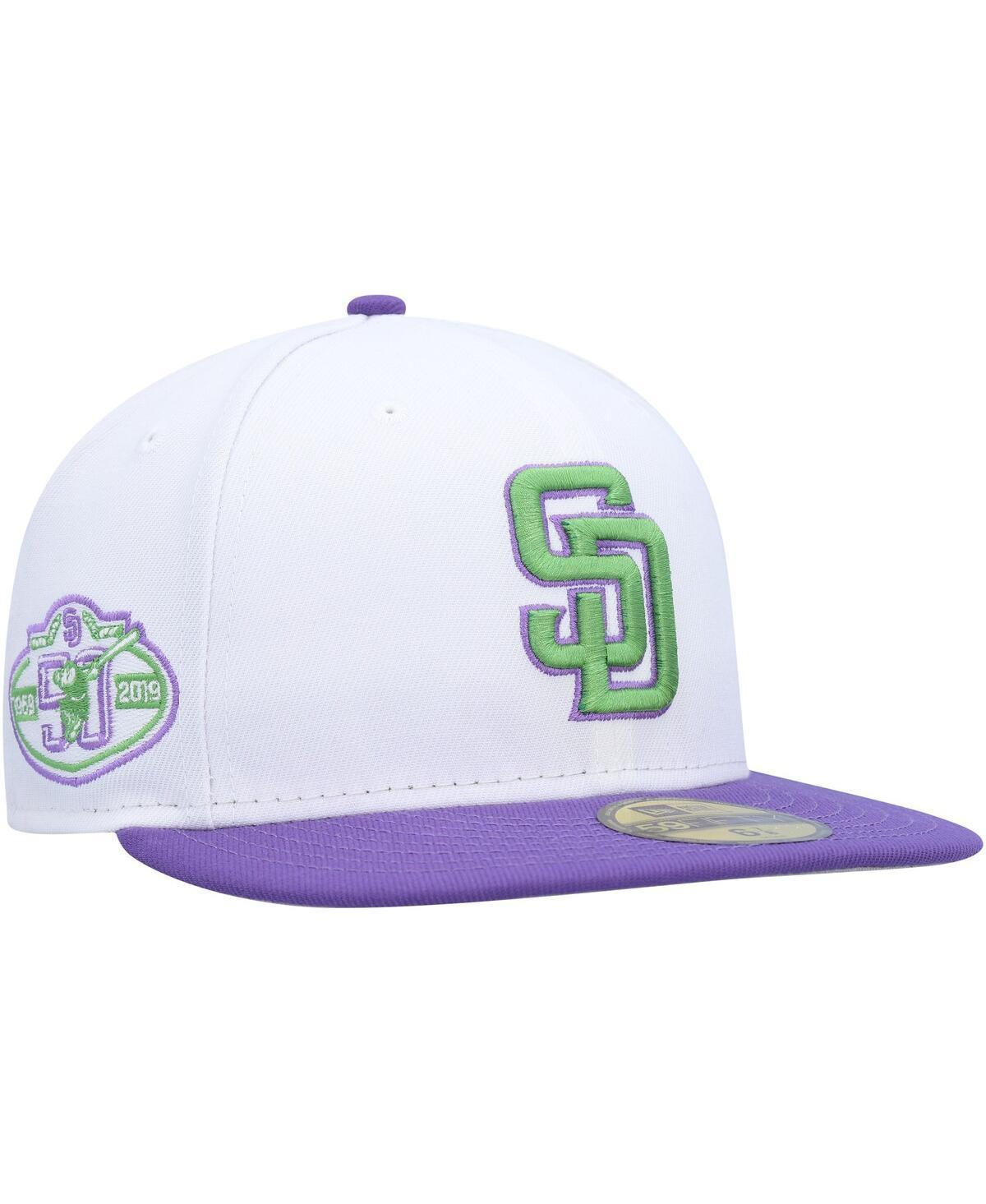 Mens New Era White San Diego Padres 50th Anniversary Side Patch 59FIFTY Fitted Hat Product Image