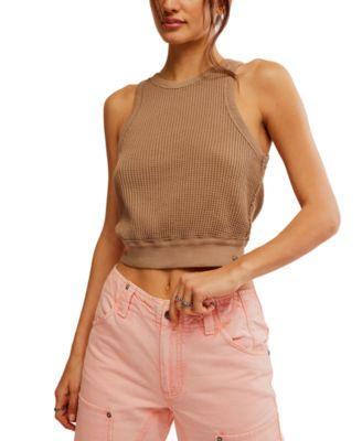 Women's Cotton Cropped High-Neck Tank Product Image