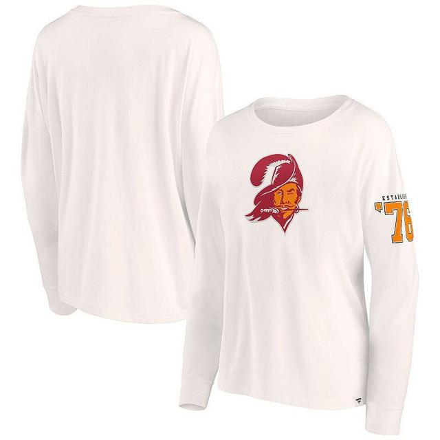 Womens Fanatics Branded Cream Tampa Bay Buccaneers Game Date Long Sleeve T-Shirt Product Image