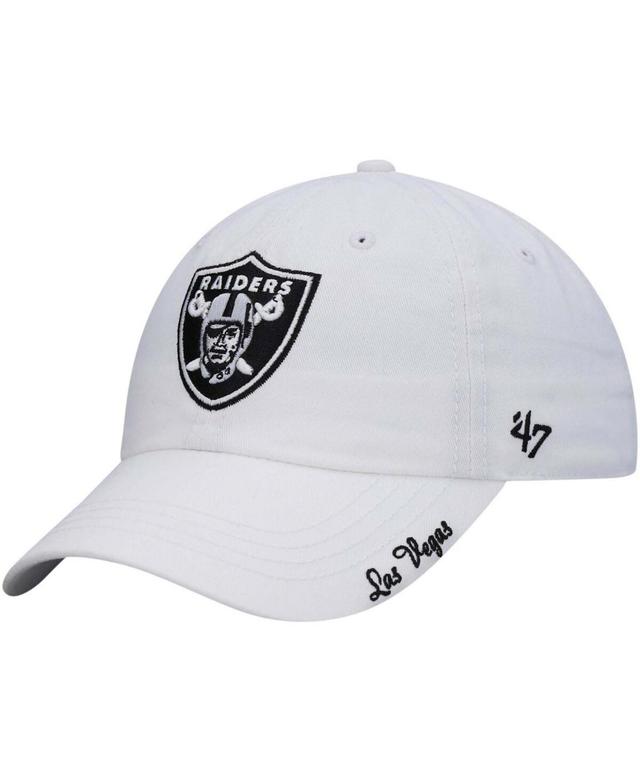 Womens 47 White Las Vegas Raiders Miata Clean Up Primary Adjustable Hat Product Image