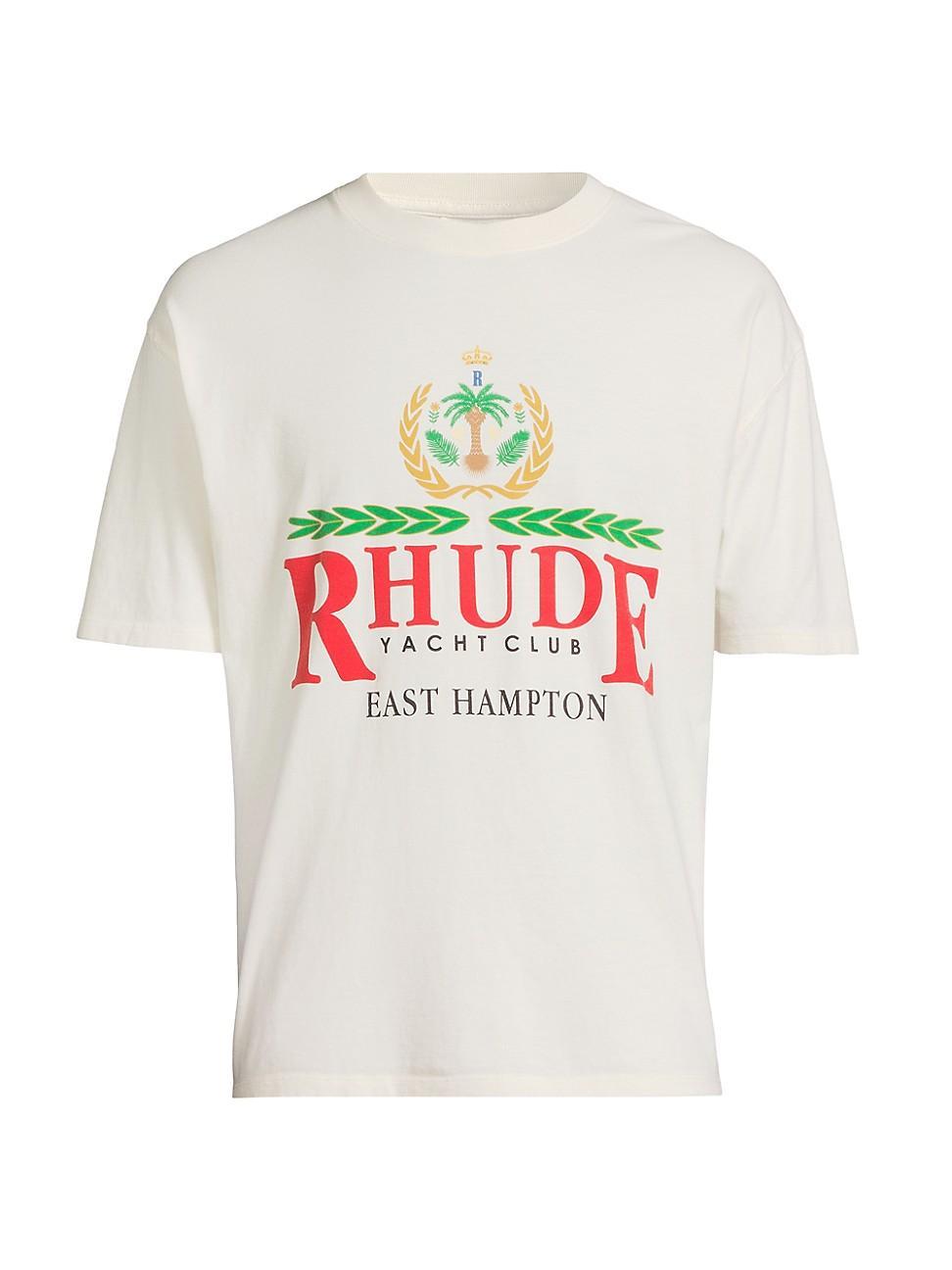 Mens East Hampton Crest Cotton T-Shirt Product Image