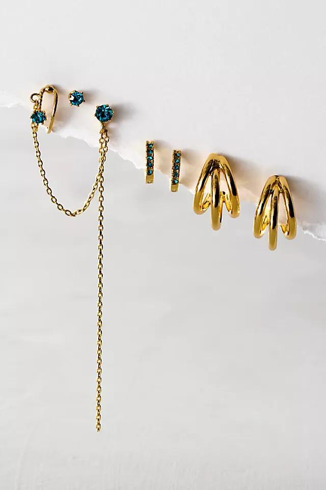 14k Gold Plated Dripping Earring Set Product Image