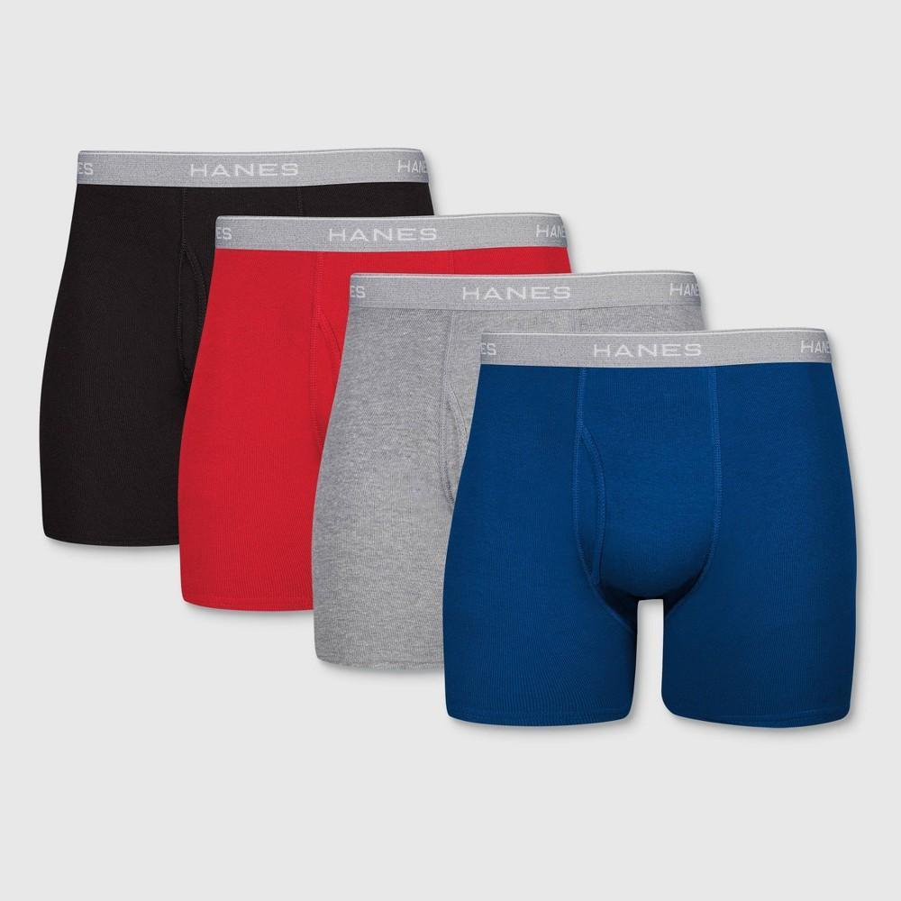 Hanes Mens Boxer Briefs 4pk - RedBlack XXL Product Image