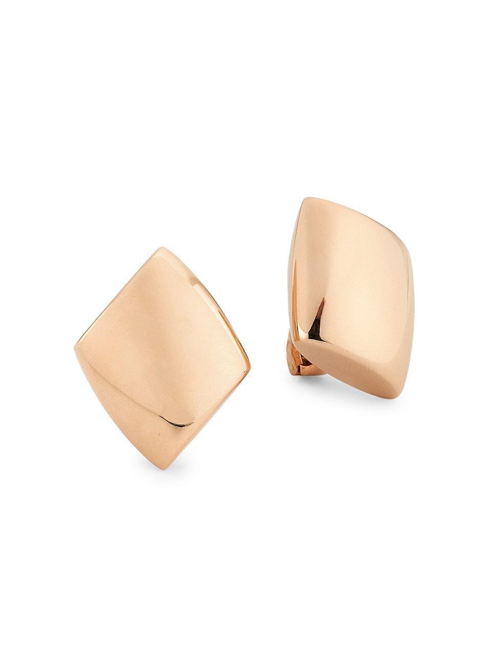 Womens Plateau 18K Rose Gold Clip-On Earrings Product Image