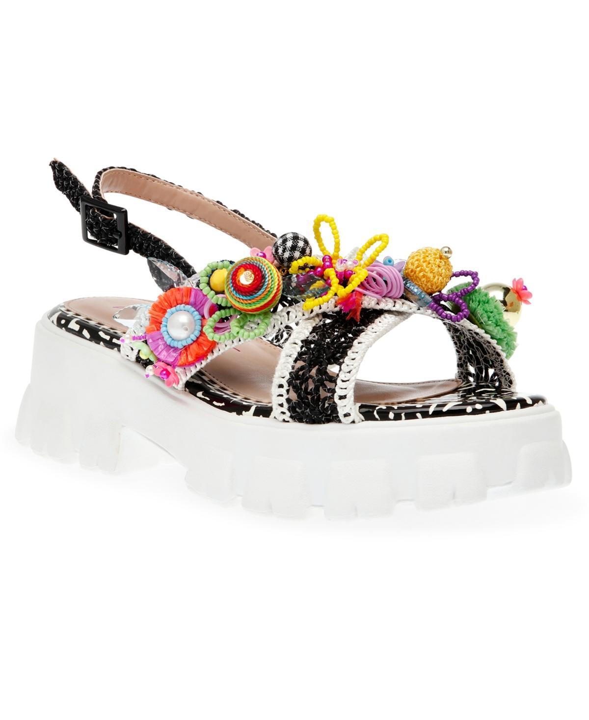 Betsey Johnson Womens Graysen Embellished Foam Sandals Product Image