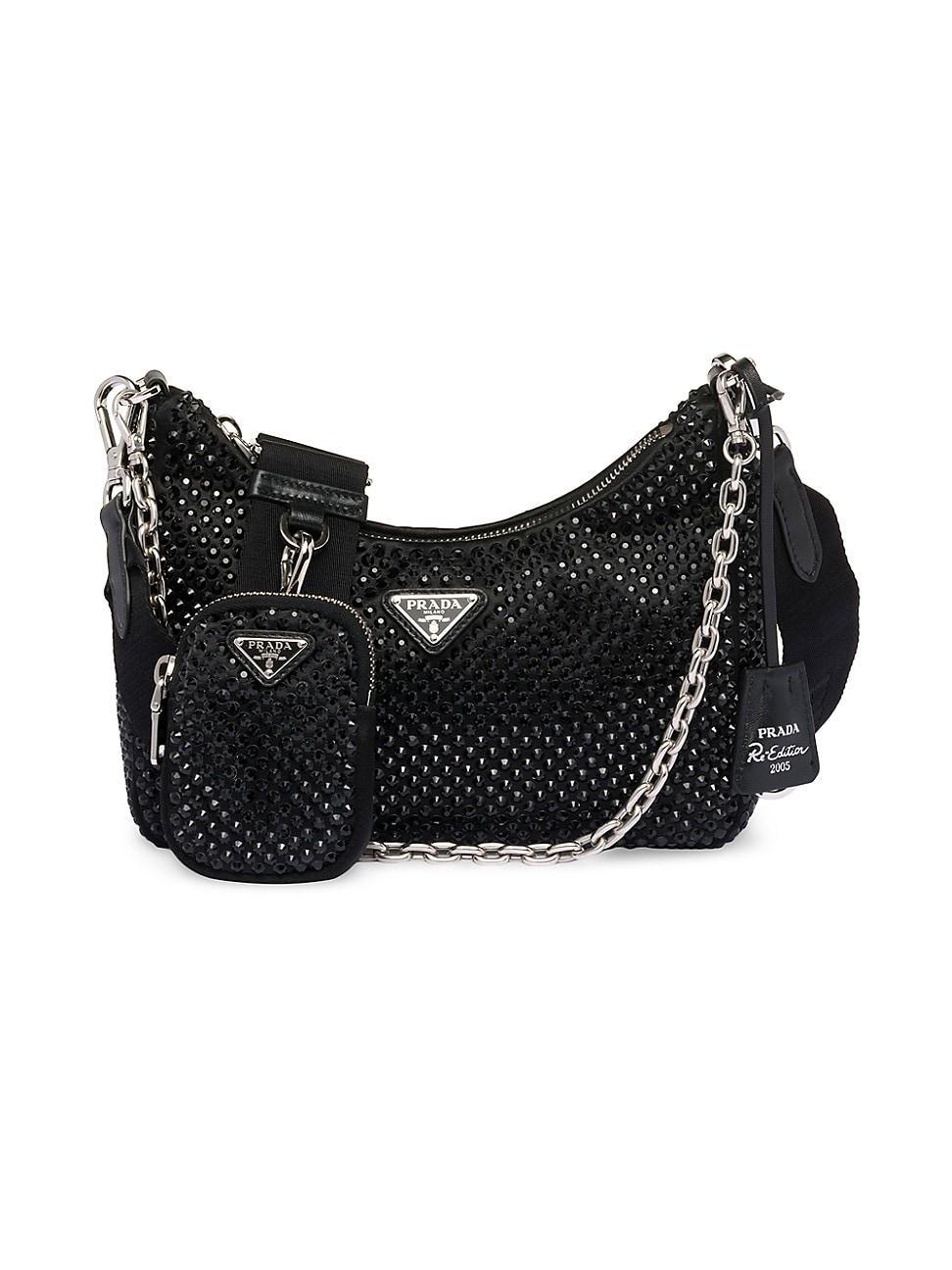 Womens Re-Edition 2005 Satin Bag With Crystals Product Image