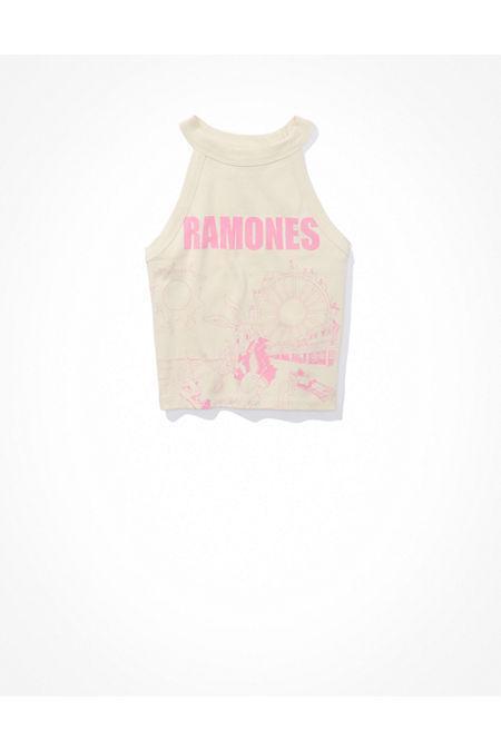 AE Cropped High-Neck Ramones Graphic Tank Top Women's Product Image