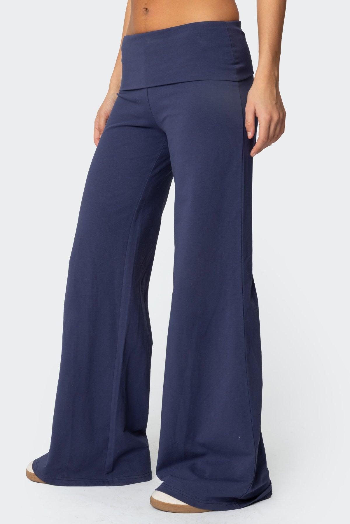 Wide Leg Fold Over Pants Product Image