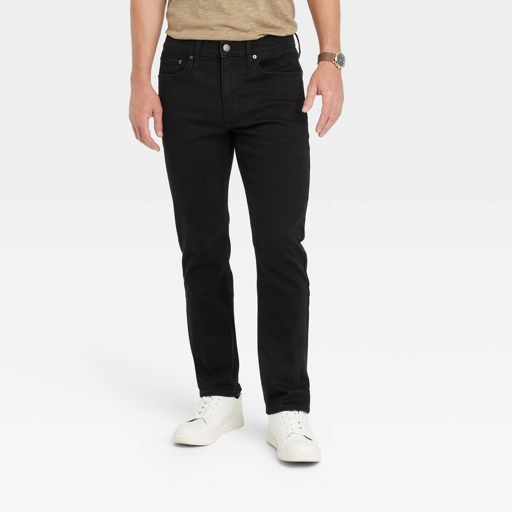 Mens Comfort Wear Slim Fit Jeans - Goodfellow & Co Black 38x34 Product Image