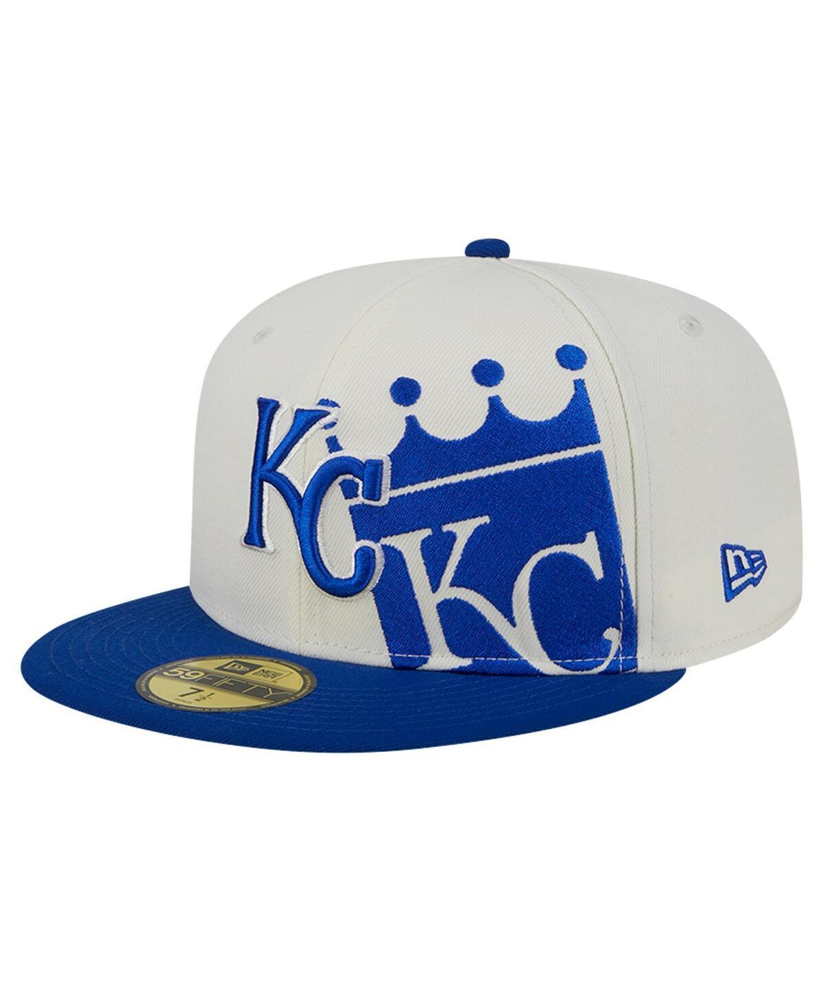 New Era Mens Cream Kansas City Royals Lonestar 59FIFTY Fitted Hat - Cream, Royal Product Image