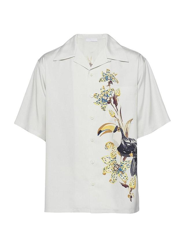 Mens Short Sleeved Silk Shirt Product Image