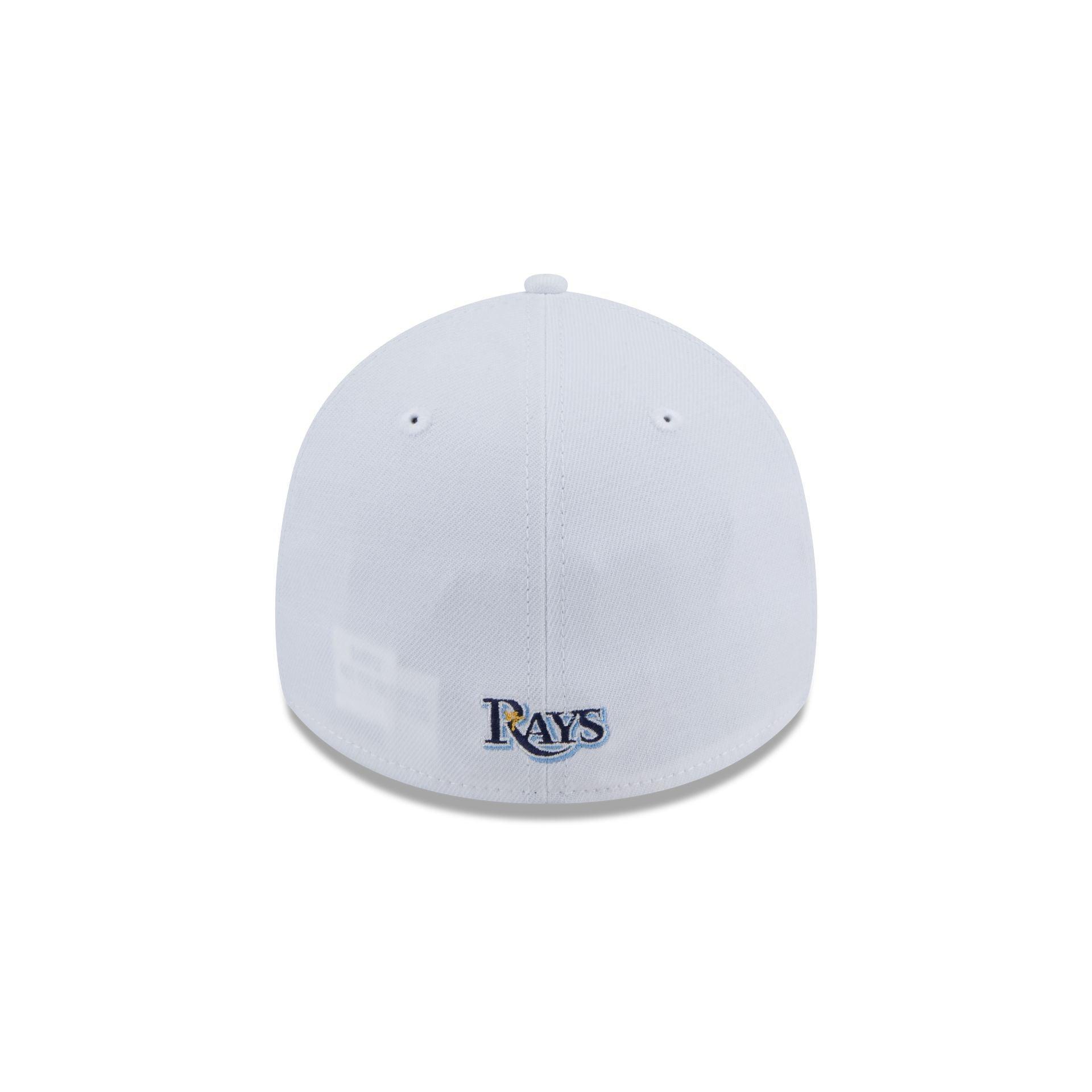 Tampa Bay Rays Optic White 39THIRTY Stretch Fit Hat Male Product Image