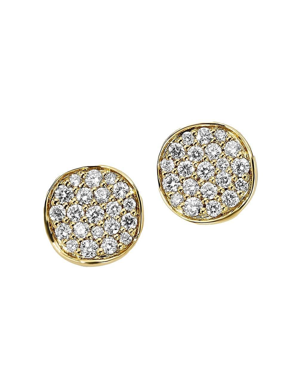 Ippolita Stardust Mini Flower Diamond Disc Stud Earrings Product Image