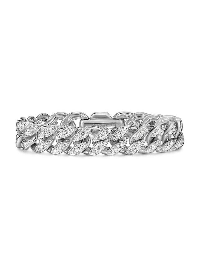 Womens Curb Chain Bracelet in Sterling Silver Product Image