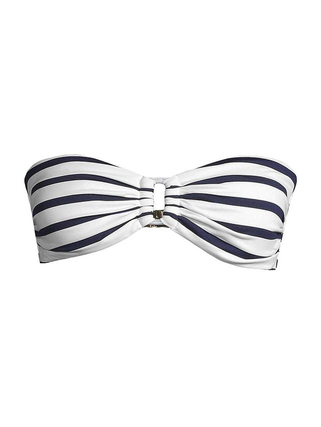 Womens Nautical Stripe Bikini Top Product Image