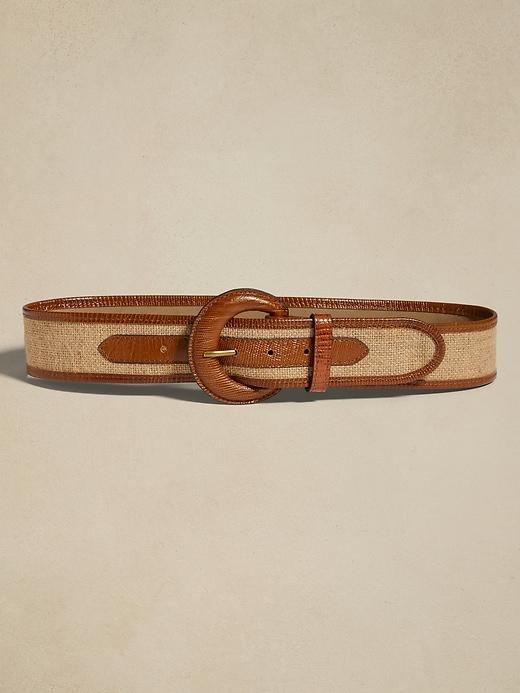 Riviera Linen + Leather Belt Product Image